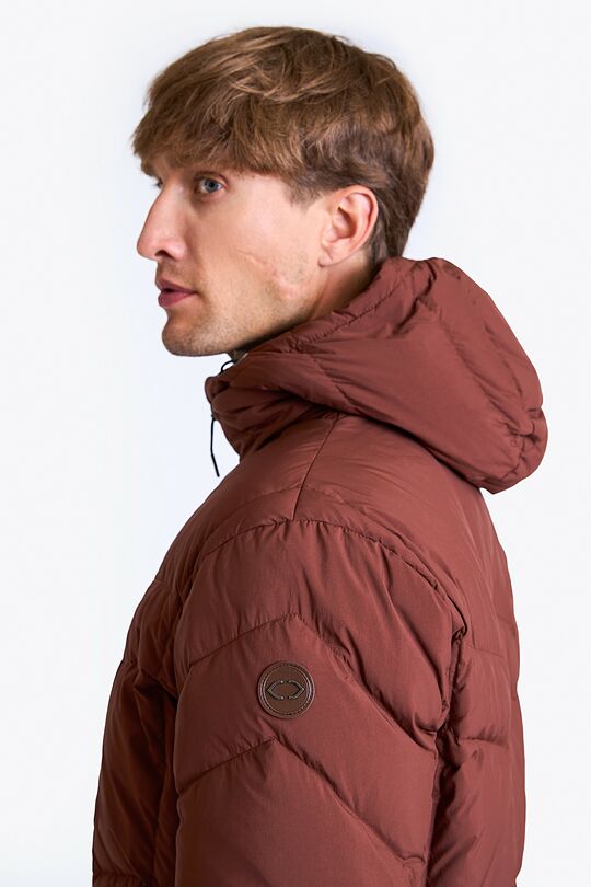 Down jacket with hood 3 | BROWN | Audimas