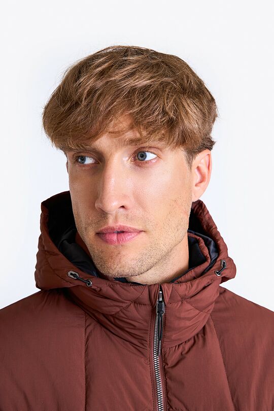 Down jacket with hood 4 | BROWN | Audimas