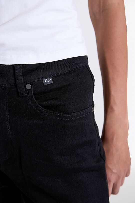 Tapered fit jeans with elastane 3 | BLACK | Audimas