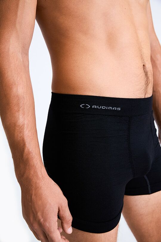 Seamless merino boxers 4 | BLACK | Audimas