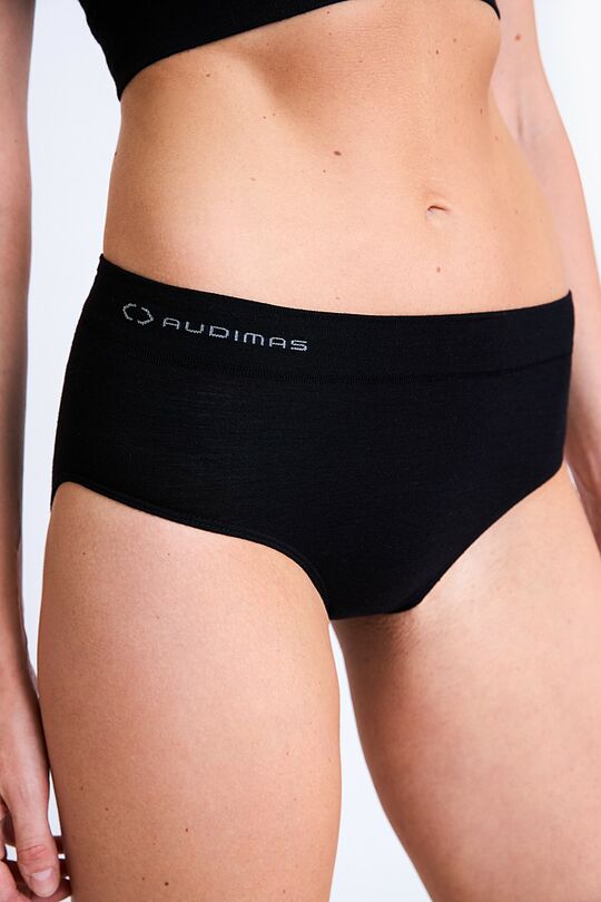 Seamless merino bikini briefs 4 | BLACK | Audimas