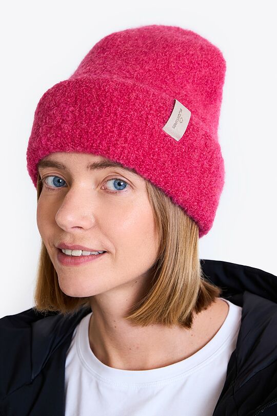 Knitted alpaca wool hat 1 | PINK | Audimas