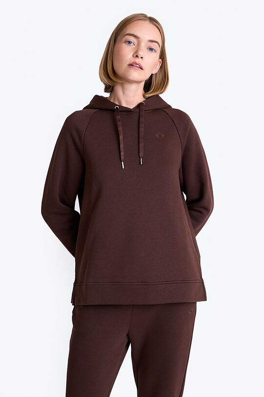 Cotton fleece hoodie 1 | BROWN | Audimas