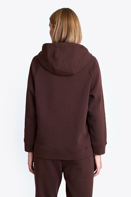 Cotton fleece hoodie 2 | BROWN | Audimas