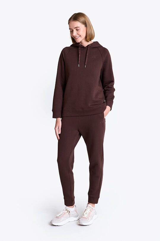 Cotton fleece hoodie 5 | BROWN | Audimas