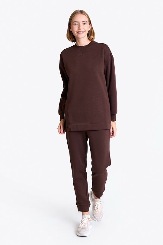 Cotton fleece sweatshirt 4 | BROWN | Audimas