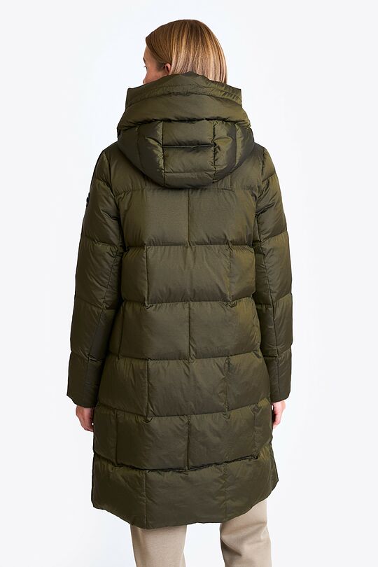 Down coat with cocooning hood 2 | GREEN | Audimas