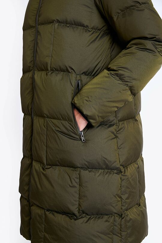 Down coat with cocooning hood 5 | GREEN | Audimas