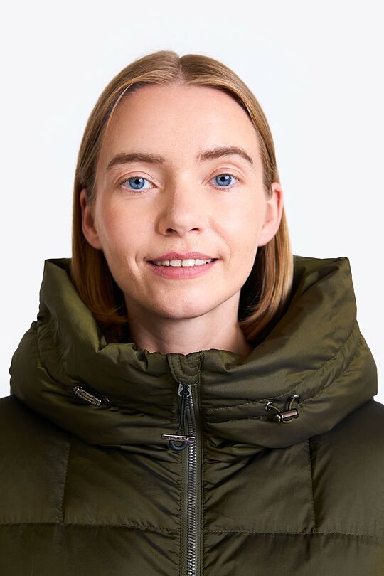 Down coat with cocooning hood 4 | GREEN | Audimas