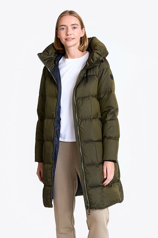 Down coat with cocooning hood 6 | GREEN | Audimas