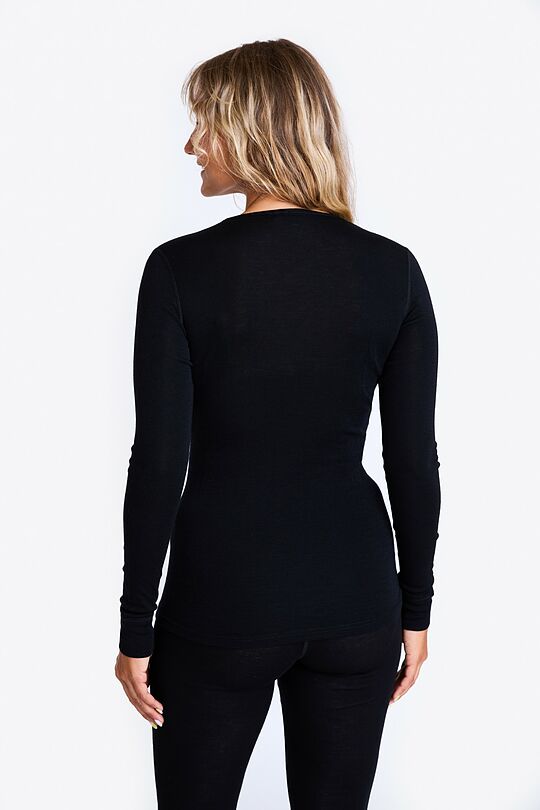 Merino baselayer long sleeve top 2 | BLACK | Audimas