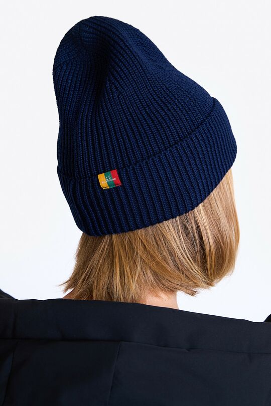 National collection knitted merino wool hat 2 | BLUE | Audimas