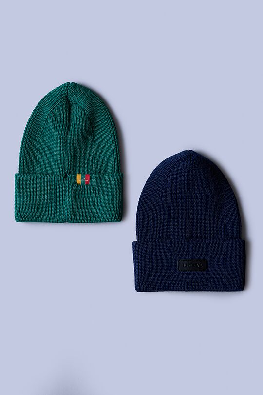 National collection knitted merino wool hat 5 | BLUE | Audimas