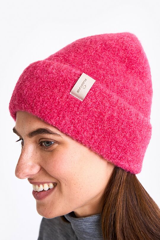 Knitted alpaca wool hat 2 | PINK | Audimas