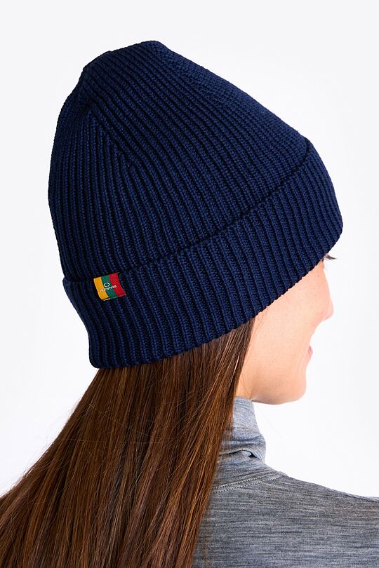 National collection knitted merino wool hat 4 | BLUE | Audimas