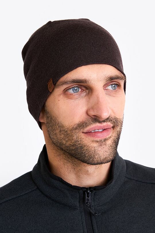 Knitted merino wool beanie 3 | BROWN | Audimas