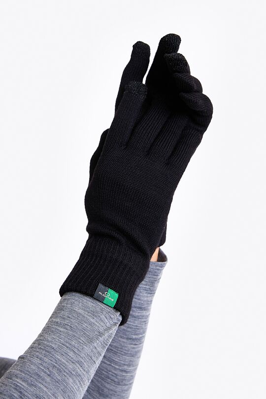 Merino wool gloves with touch screen function 1 | BLACK | Audimas