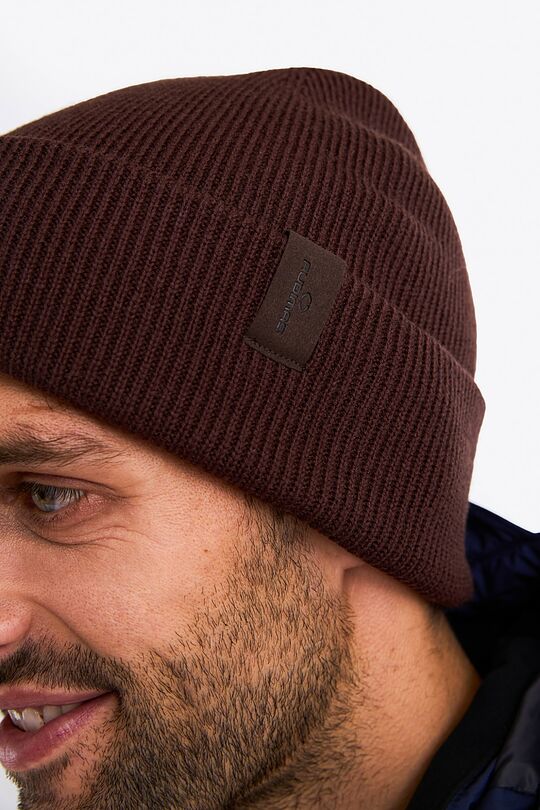 Knitted merino wool hat 3 | BROWN | Audimas