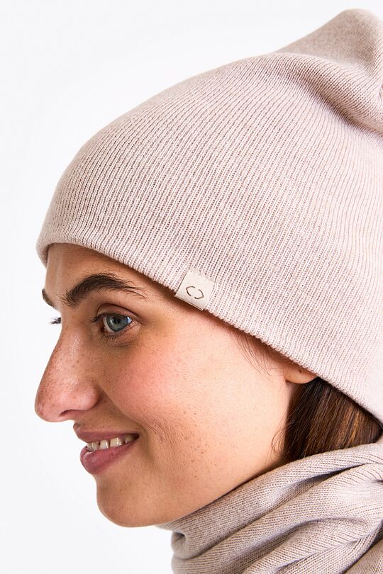 Knitted merino wool hat 2 | Cream | Audimas