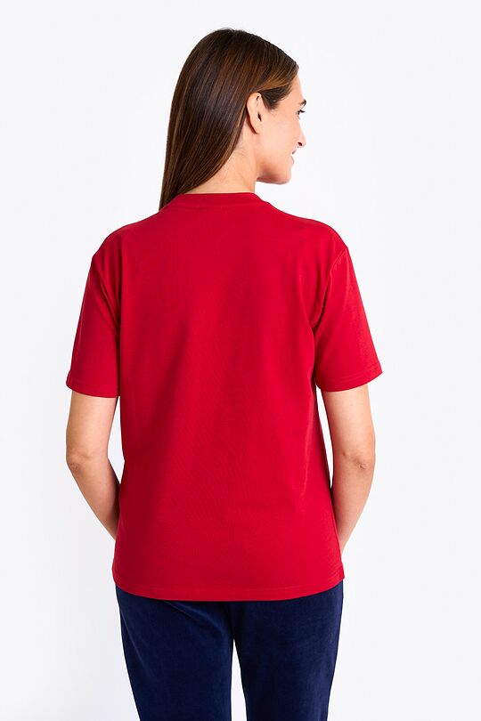 Loose fit T-shirt with print 2 | RED | Audimas