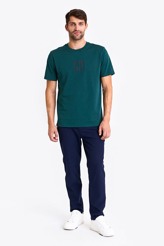 Loose fit T-shirt with print 4 | GREEN | Audimas