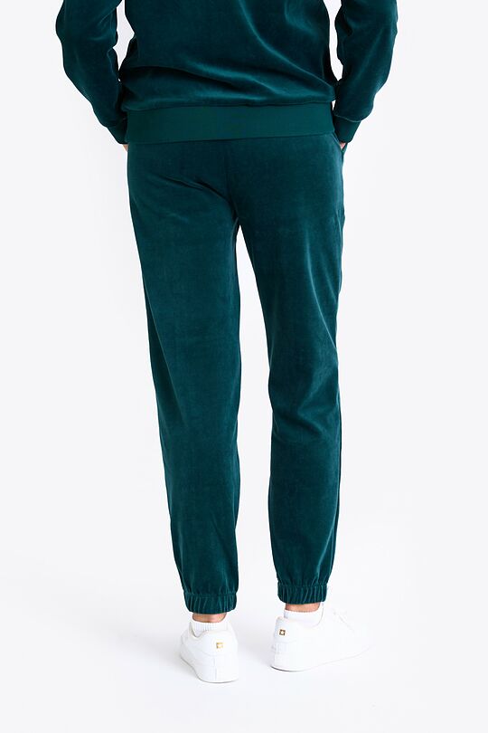 Cotton velour sweatpants 3 | GREEN | Audimas