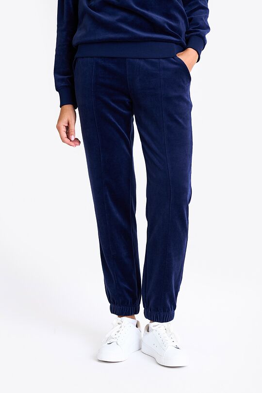 Cotton velour sweatpants 2 | BLUE | Audimas