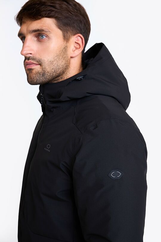 Elongated jacket with membrane and synthetic insulation 3 | BLACK | Audimas