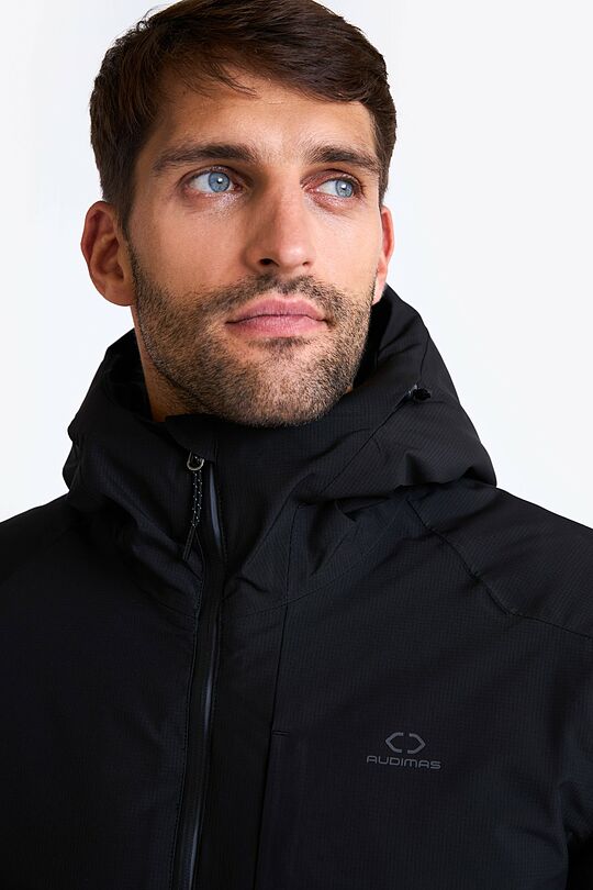 Elongated jacket with membrane and synthetic insulation 4 | BLACK | Audimas