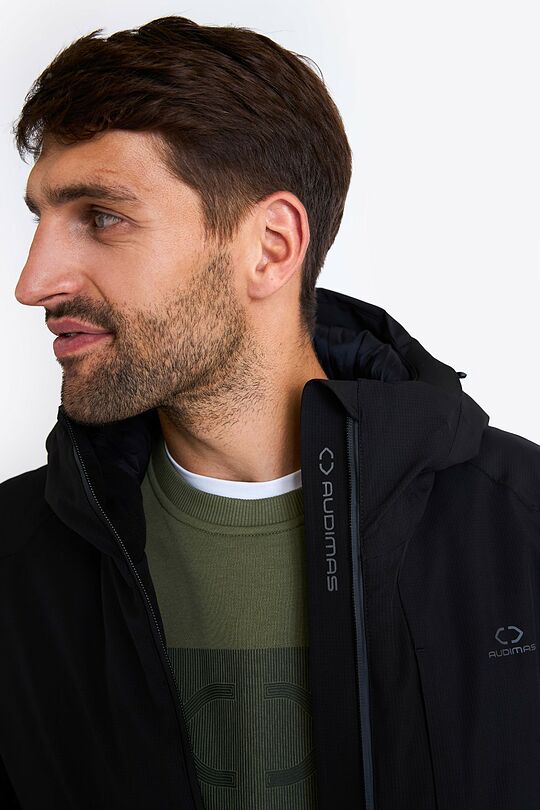 Elongated jacket with membrane and synthetic insulation 6 | BLACK | Audimas