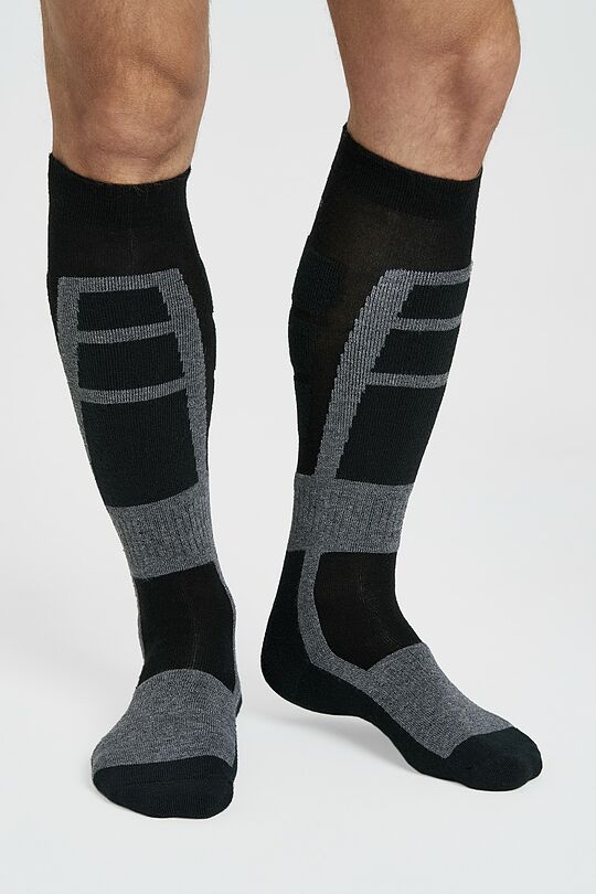 Long socks for winter sports 3 | Black/grey | Audimas