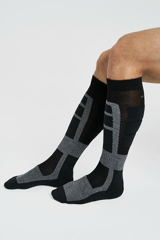 Long socks for winter sports 6 | Black/grey | Audimas