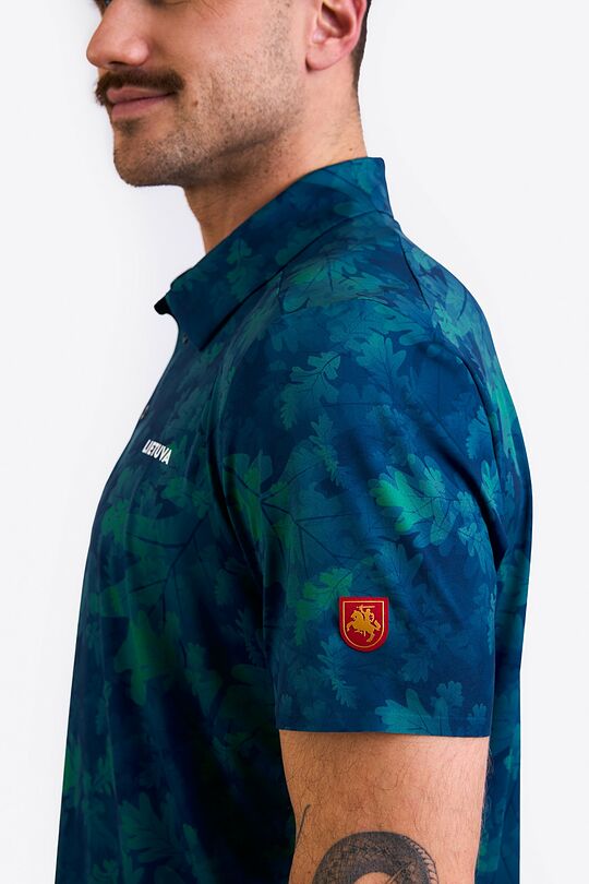 National collection oak print polo T-shirt 4 | BLUE | Audimas