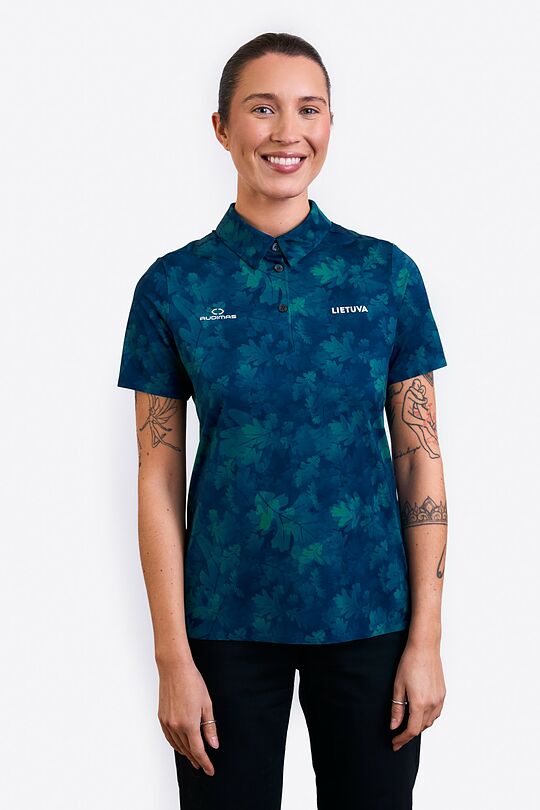 National collection oak print polo T-shirt 1 | BLUE | Audimas