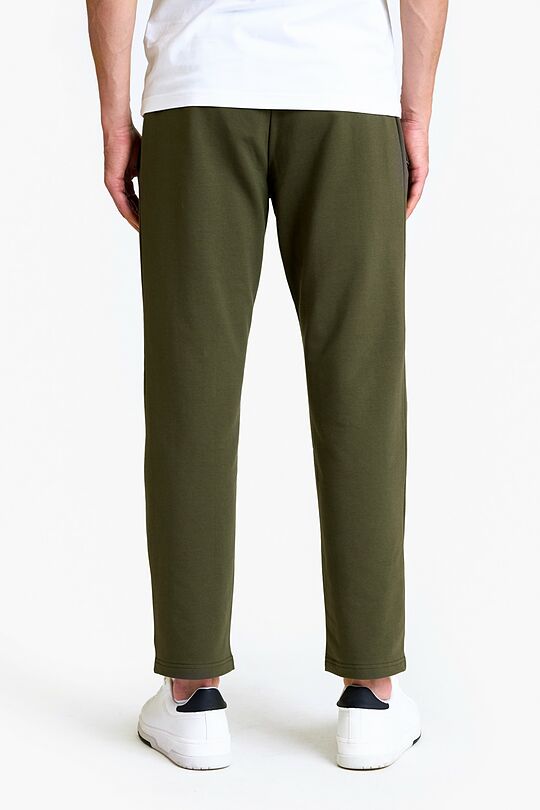 Straight cut cotton French terry sweatpant 3 | GREEN | Audimas