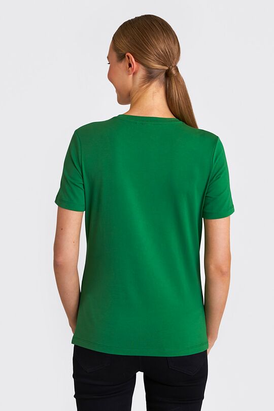 Short sleeves cotton T-shirt Let's head into winter! 2 | GREEN | Audimas