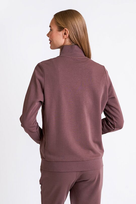 Cotton French terry full-zip sweatshirt 2 | BROWN | Audimas