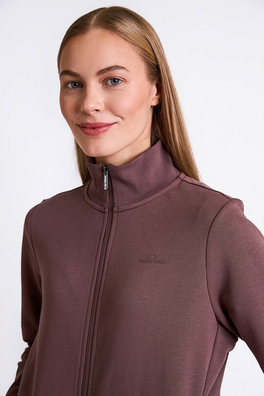 Cotton French terry full-zip sweatshirt 3 | BROWN | Audimas