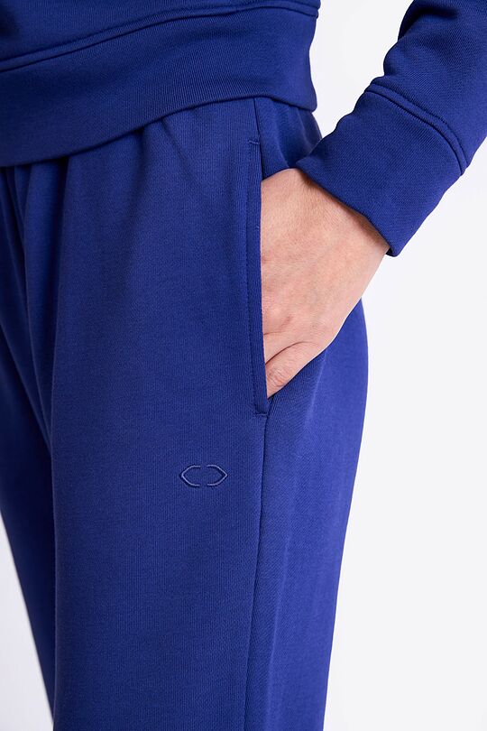 Cotton French terry sweatpants with Modal 4 | BLUE | Audimas