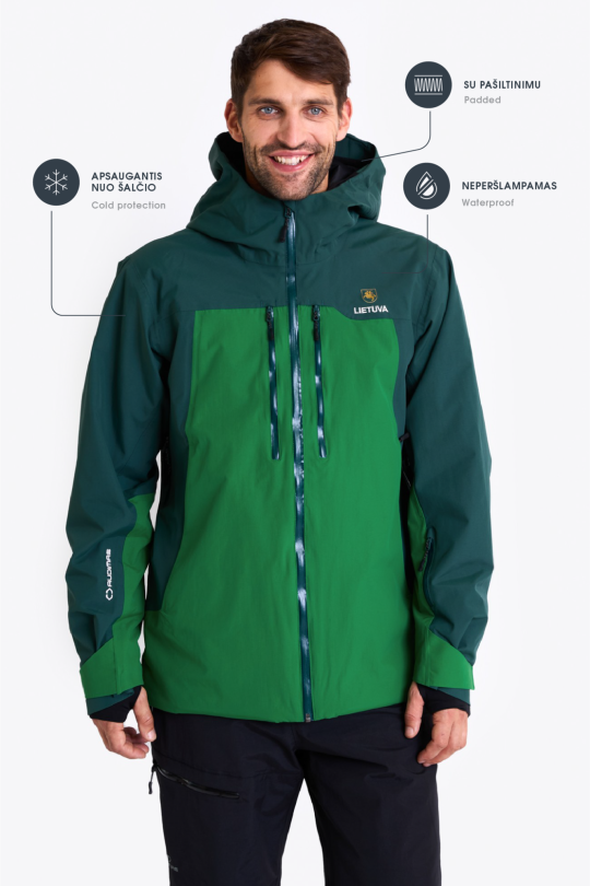 Jacket with Primaloft insulation 2 | GREEN | Audimas