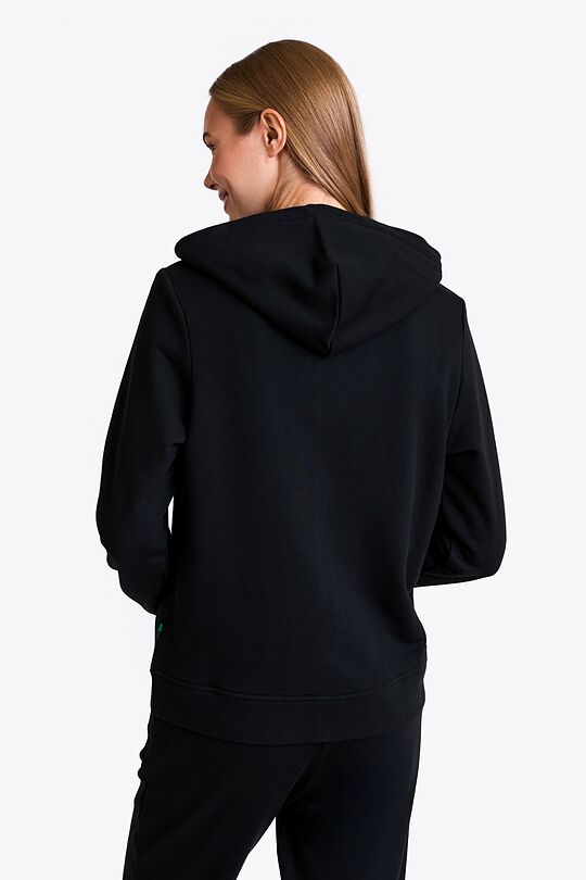 Cotton French terry full-zip hoodie with Modal 2 | BLACK | Audimas