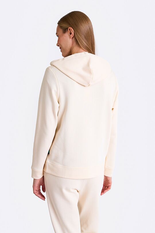 Cotton French terry full-zip hoodie with Modal 2 | Cream | Audimas