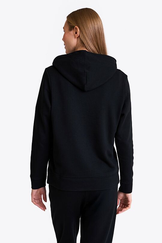 Cotton French terry hoodie with Modal 2 | BLACK | Audimas