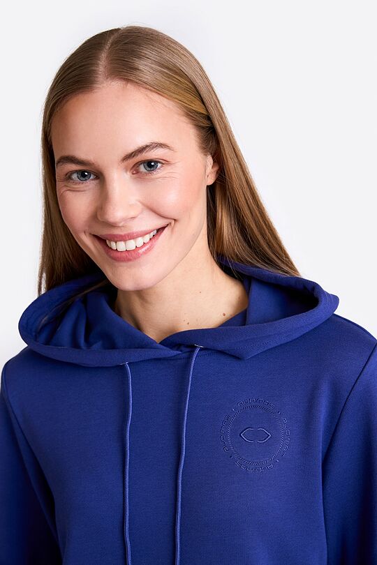 Cotton French terry hoodie with Modal 3 | BLUE | Audimas