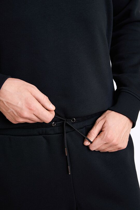 Cotton fleece sweatpants 5 | BLACK | Audimas