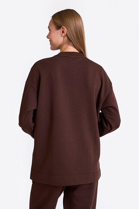 Cotton fleece sweatshirt 2 | BROWN | Audimas