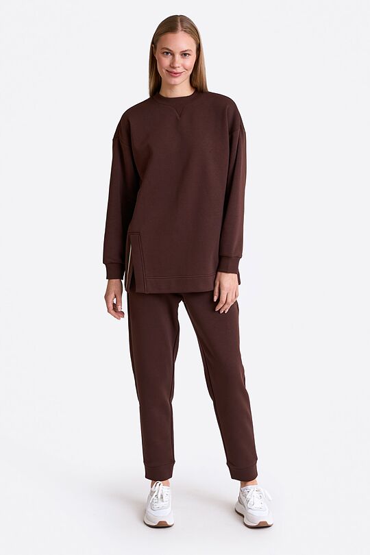 Cotton fleece sweatpants 1 | BROWN | Audimas