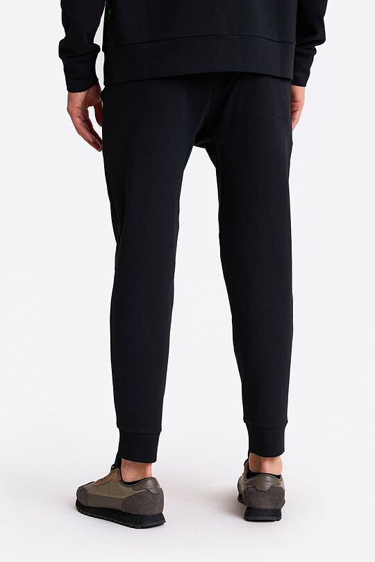 Tapered cotton French terry sweatpants 3 | BLACK | Audimas