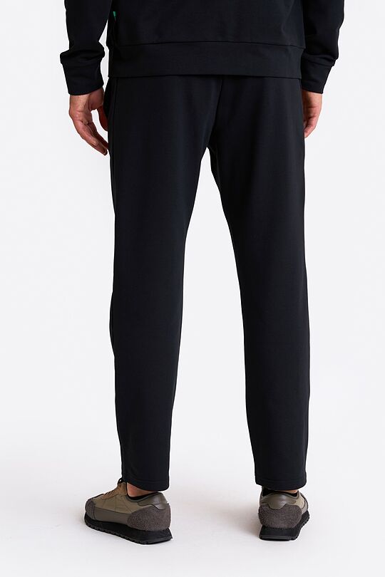 Straight cut cotton French terry sweatpant 3 | BLACK | Audimas