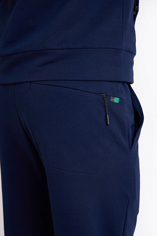 Tapered cotton French terry sweatpants 4 | BLUE | Audimas